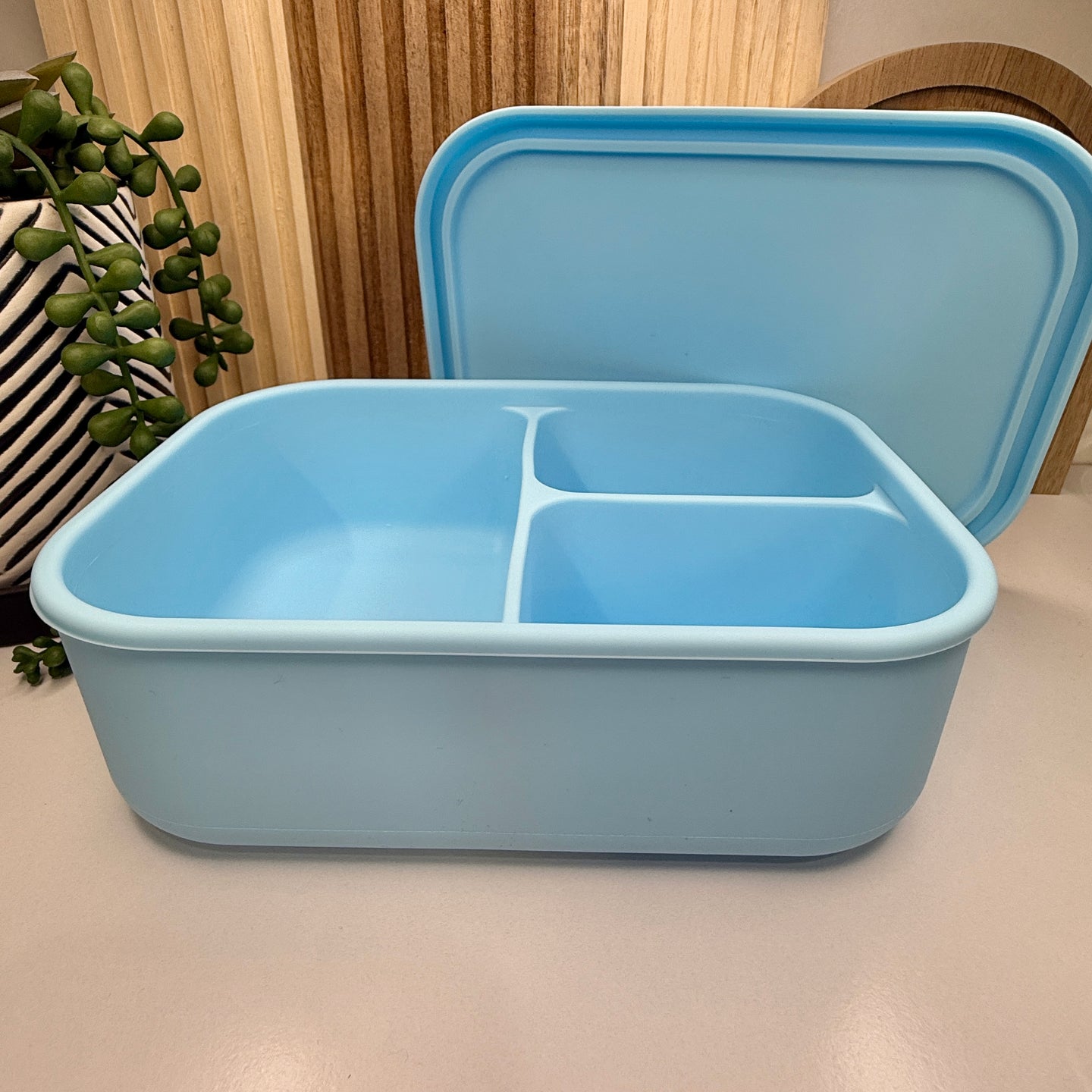 Silicone Bento Box w/Lid | Baby Blue
